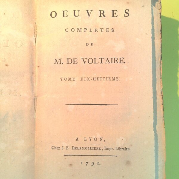 SIECLE DE LOUIS XIV T. I OEUVRES COMPLETES VOLTAIRE TOMO 18 - immagine 2