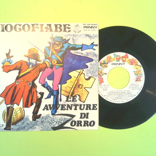 LE AVVENTURE DI ZORRO GIOCOFIABE DISCO 45 GIRI RIFI RPN NP 02021 1975 - immagine 2