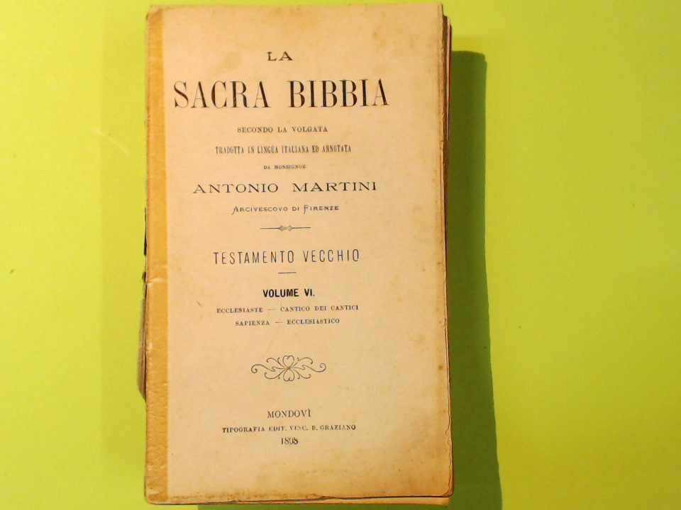 LA SACRA BIBBIA TESTAMENTO VECCHIO VOL VI - Libreria degli Studi