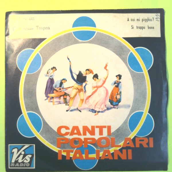 CANTI POPOLARI ITALIANI COMPLESSO TROPEA DISCO 45 GIRI PO MQN 441 1966