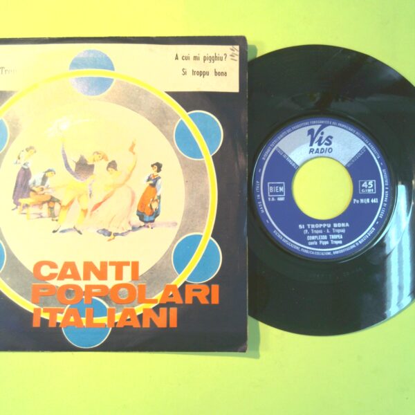 CANTI POPOLARI ITALIANI COMPLESSO TROPEA DISCO 45 GIRI PO MQN 441 1966 - immagine 2