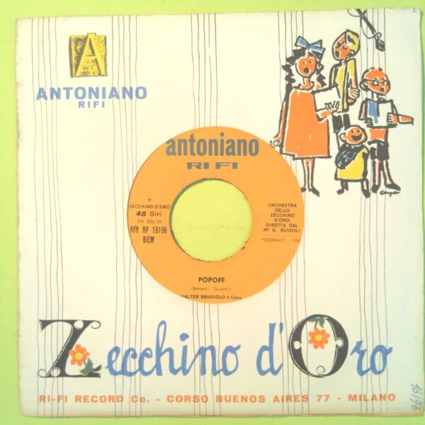 POPOFF LA CANZONE DELLA LUNA DISCO 45 GIRI RFN NP 16196 1967