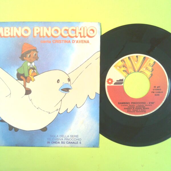 BAMBINO PINOCCHIO CRISTINA D'AVENA DISCO 45 GIRI FM 13008 - immagine 2