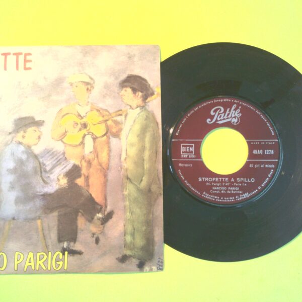 STROFETTE A SPILLO NARCISO PARIGI DISCO 45 GIRI 45AQ 1278 1964 - immagine 2