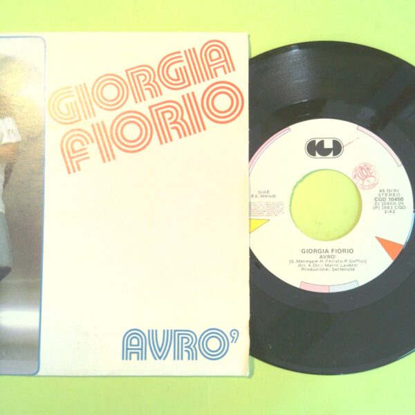 AVRÒ/SEGRETI GIORGIA FIORIO DISCO 45 GIRI CGD 10450 1983 - immagine 2