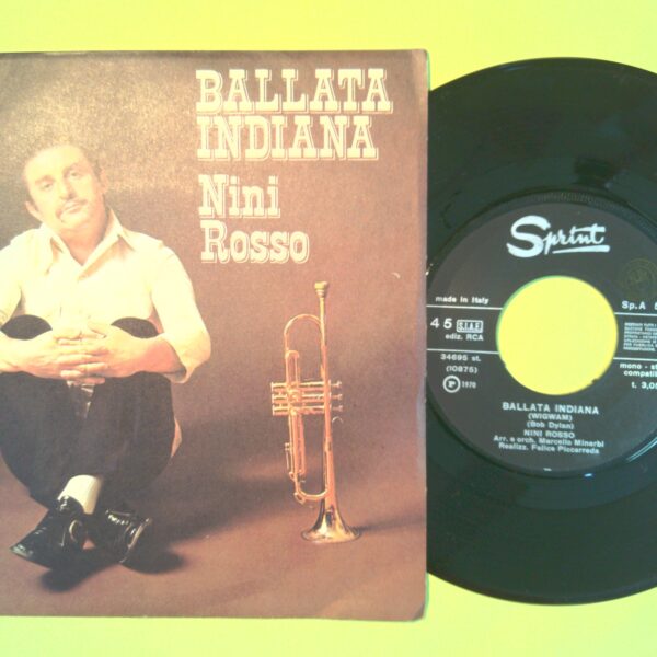 BALLATA INDIANA/SANTO DOMINGO NINI ROSSO DISCO 45 GIRI SP A 5580 1970 - immagine 2