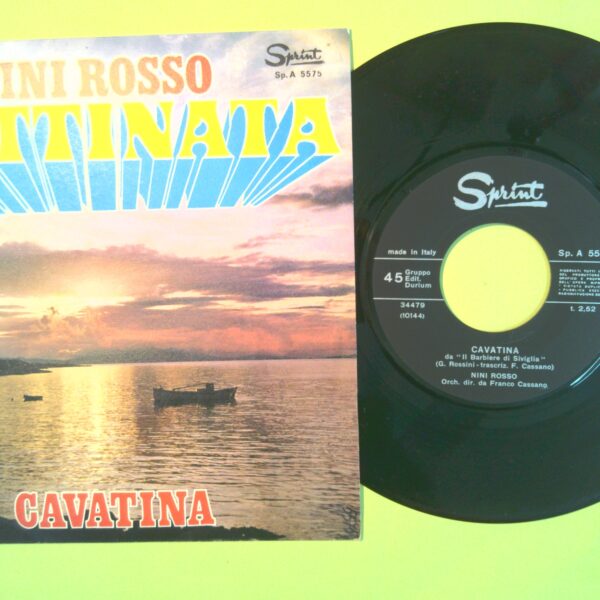 MATTINATA/CAVATINA NINI ROSSO DISCO 45 GIRI SPRINT SP A 5575 - immagine 2