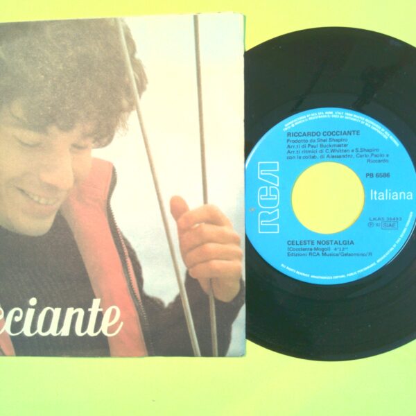 CELESTE NOSTALGIA/UN NUOVO AMICO COCCIANTE 45 GIRI RCA PB 6586 1982 - immagine 2