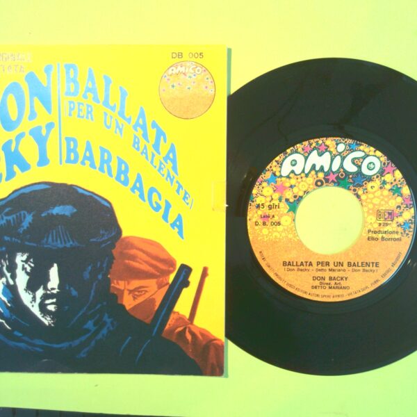 BALLATA PER UN BALANTE/BARBAGIA DON BACKY DISCO 45 GIRI DB 005 1969 - immagine 2