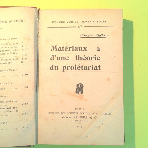 MATERIAUX D'UNE THEORIE DU PROLETARIAT - immagine 2