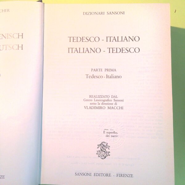 DIZIONARIO ITALIANO TEDESCO TEDESCO ITALIANO - immagine 2