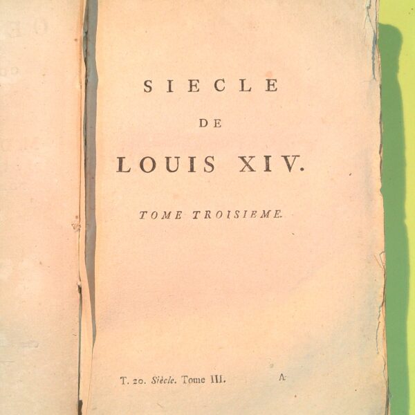 SIECLE DE LOUIS XIV T. III OEUVRES COMPLETE VOLTAIRE TOMO 20 - immagine 3